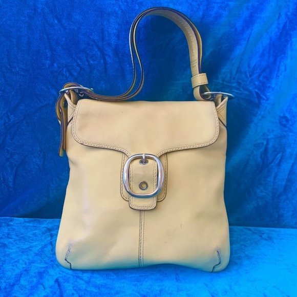Coach Handbags - Coach Leather Bag - Buttercream yellow Crossbody strap adjusts to shoulder strap
